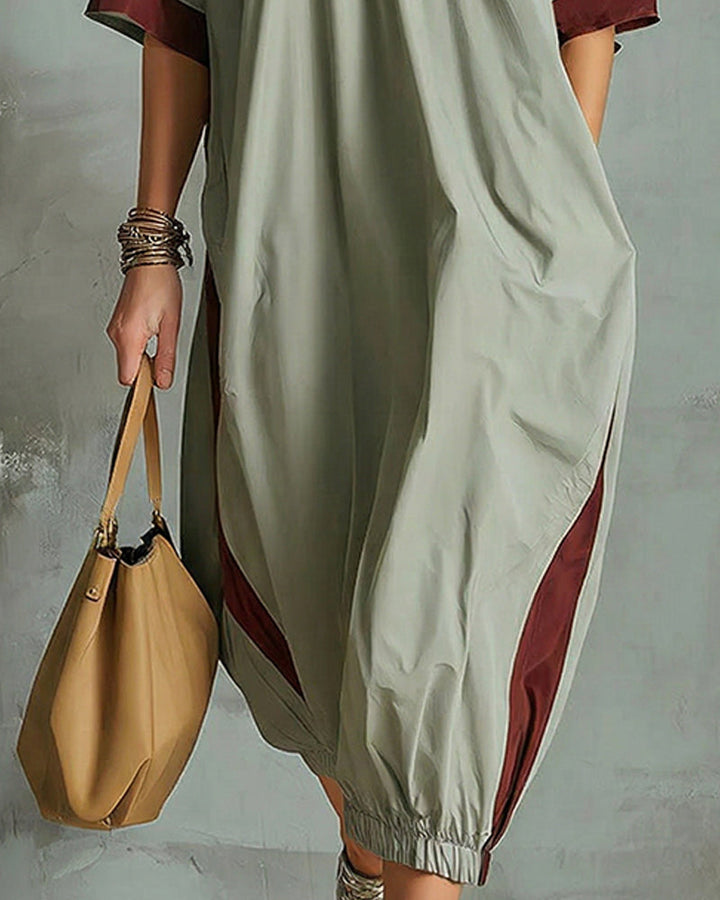 Natalie™ | Casual Elastic Hem Midi Dress