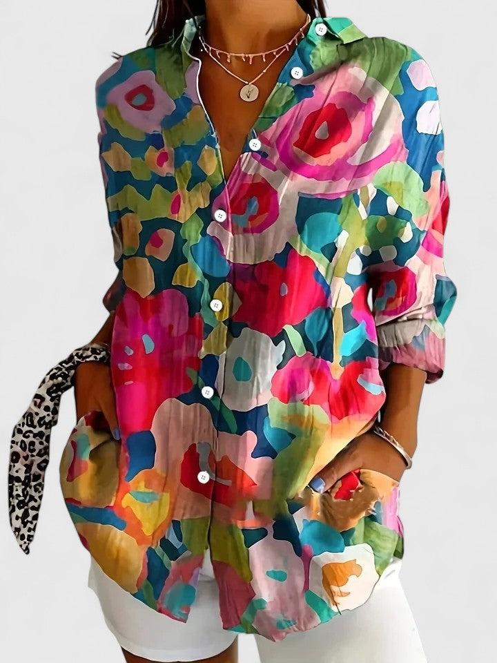 Anica | Artistic Button-Up Blouse