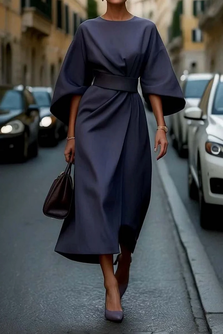 Stephanie™ | Elegant Lantern Sleeve Dress