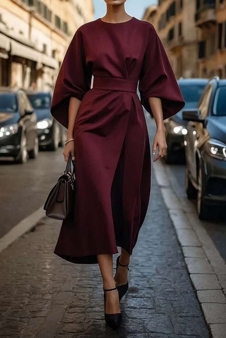 Stephanie™ | Elegant Lantern Sleeve Dress