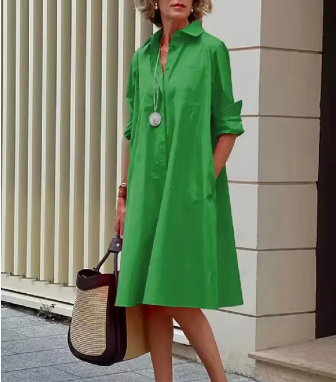 Laine™ | Chic Everyday Button Front Dress