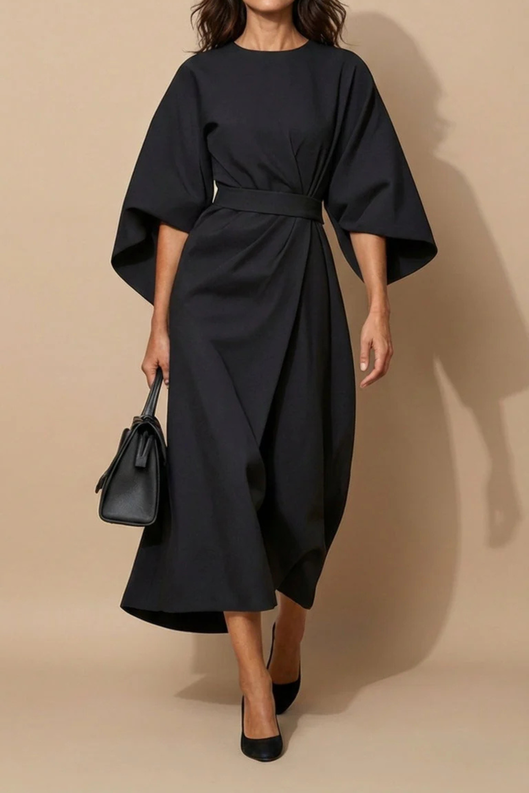 Stephanie™ | Elegant Lantern Sleeve Dress