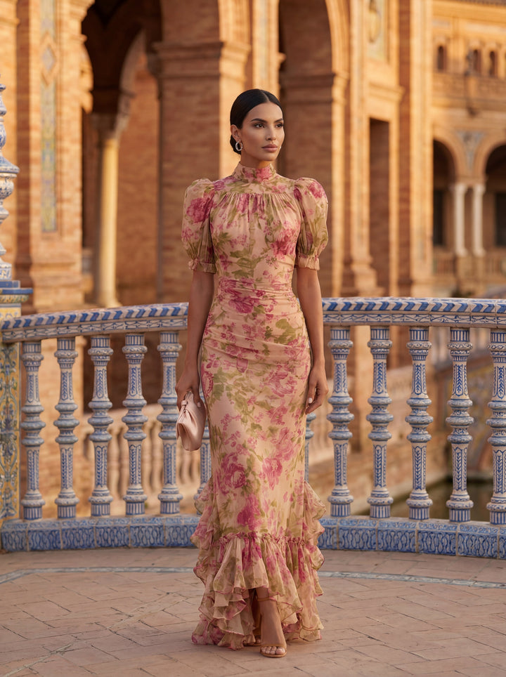 Sylvia™ | Floral Print Bodycon Dress