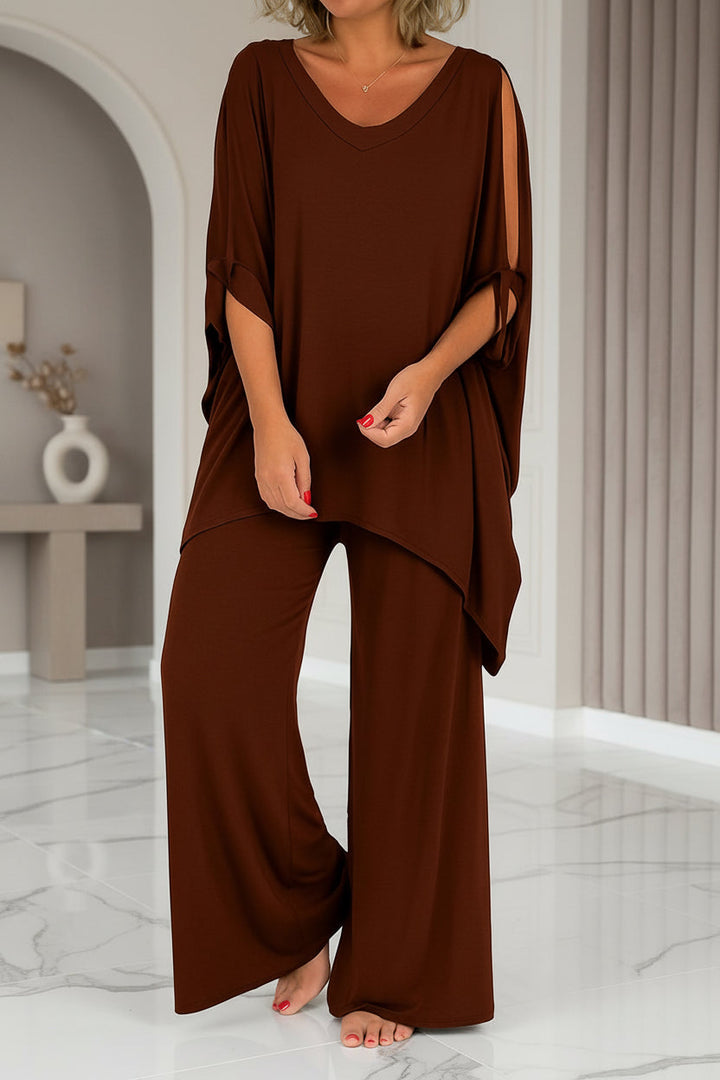 Corine™ | Comfortable Knit Top Trouser Set