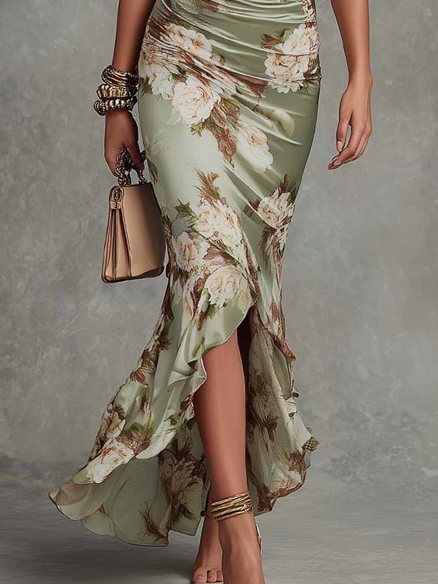 Lois™ | Elegant Floral Wrap Maxi Dress
