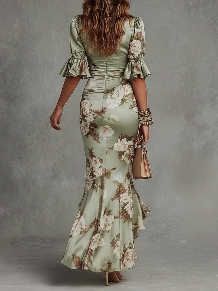 Lois™ | Elegant Floral Wrap Maxi Dress