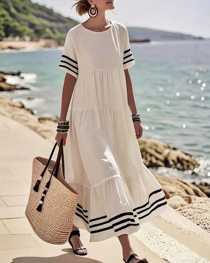 Rhonda™ | Casual Striped Sleeve Summer Dress