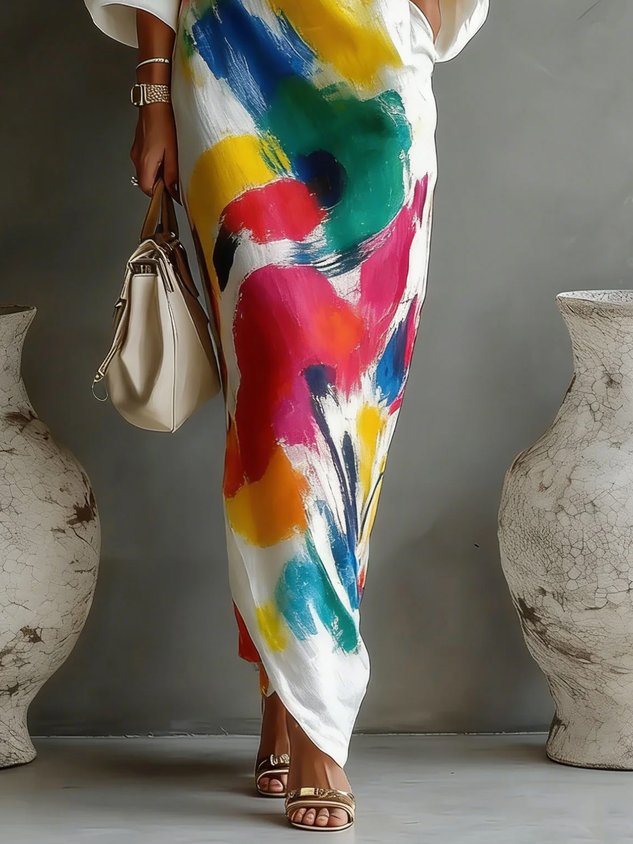 Lindsey™ | Elegant One-Shoulder Flowing Maxi Dress