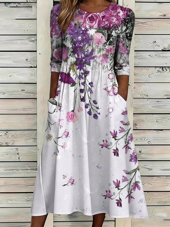 Valerie™ | Casual Linen Floral Dress