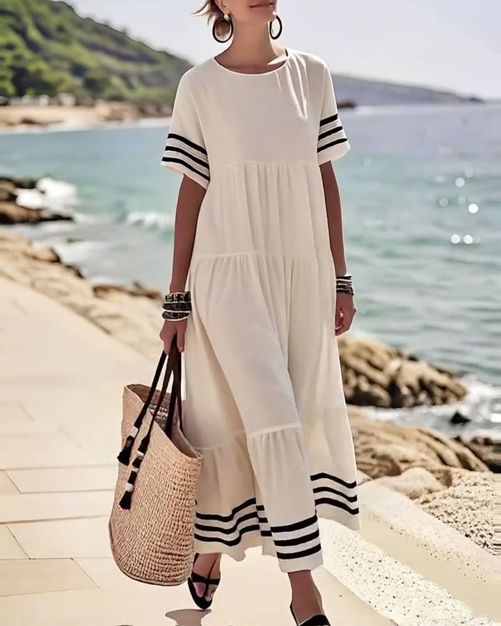Rhonda™ | Casual Striped Sleeve Summer Dress