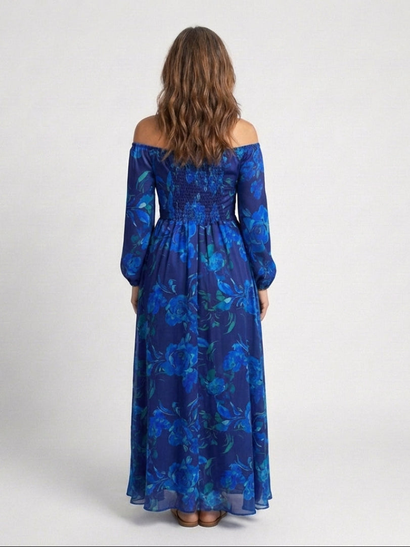 Minta™ | Elegant Off-Shoulder Maxi Dress for Women