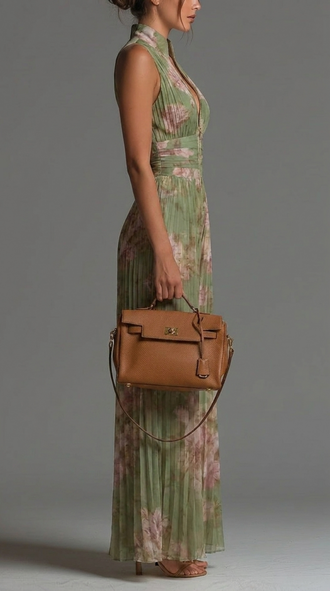 Millie™ | Floral Chiffon Pleated Jumpsuit