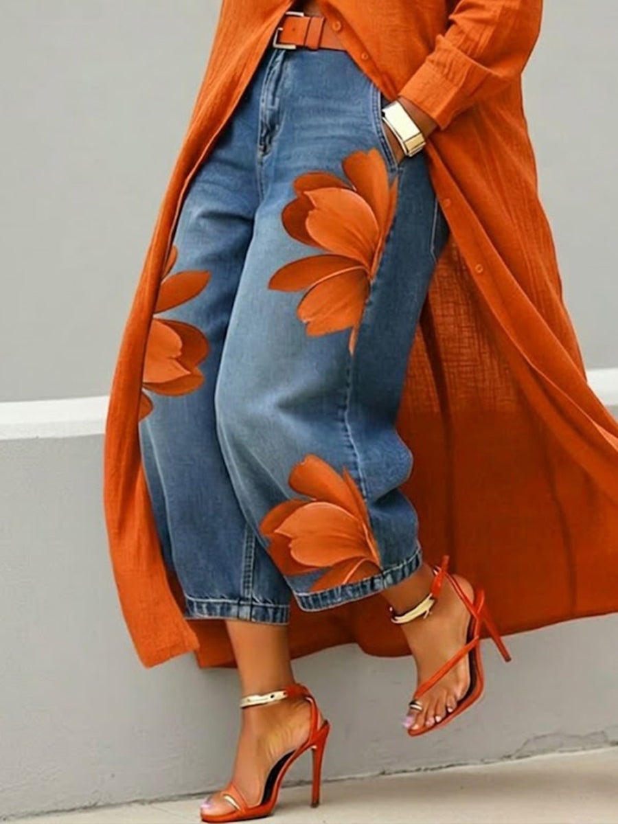 Melba™ | Flowy Shirt & Printed Pants Set