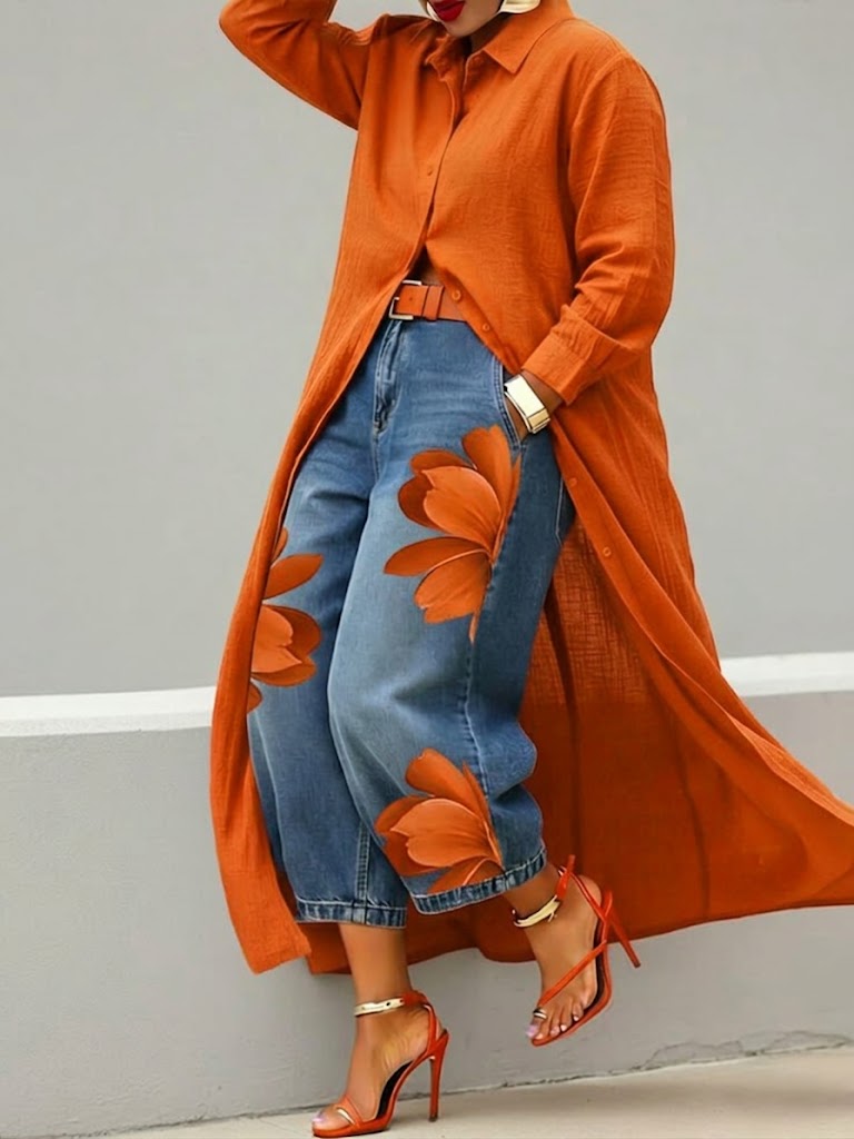 Melba™ | Flowy Shirt & Printed Pants Set