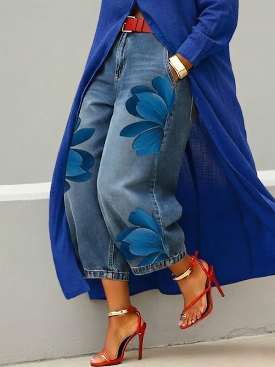 Melba™ | Flowy Shirt & Printed Pants Set