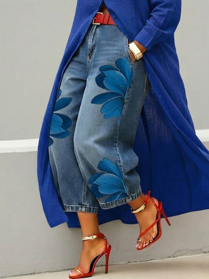 Melba™ | Flowy Shirt & Printed Pants Set