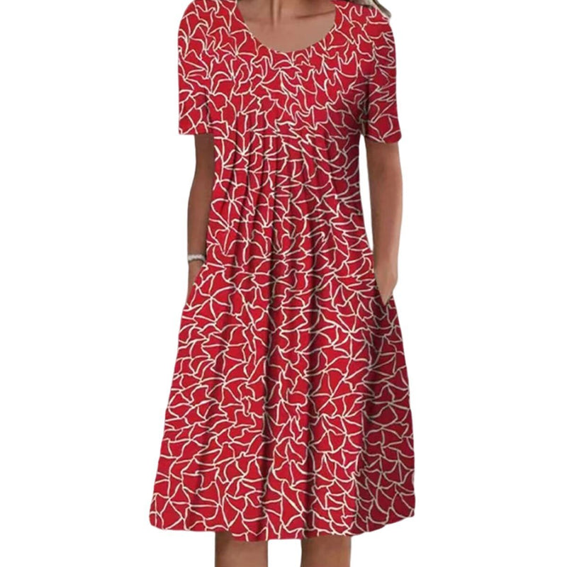 Zelda™ | Loose Fit Summer Printed Midi Dress