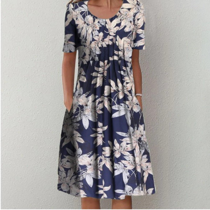 Zelda™ | Loose Fit Summer Printed Midi Dress