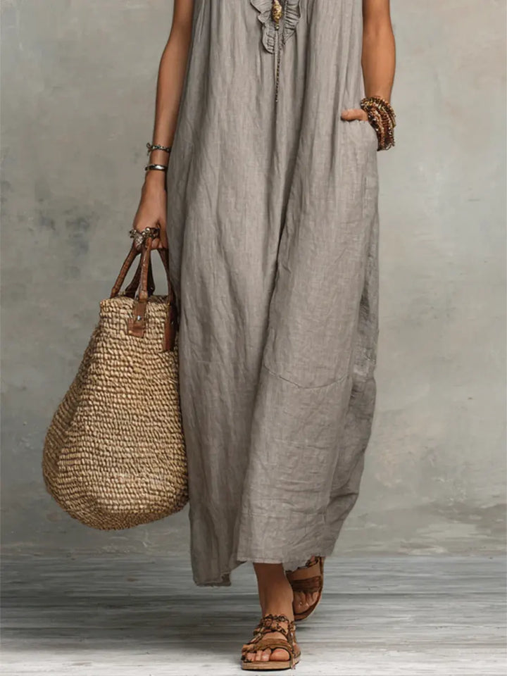 Kristin™ | Casual Ruffle Detail Maxi Dress