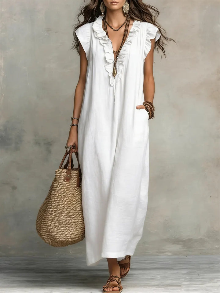 Kristin™ | Casual Ruffle Detail Maxi Dress
