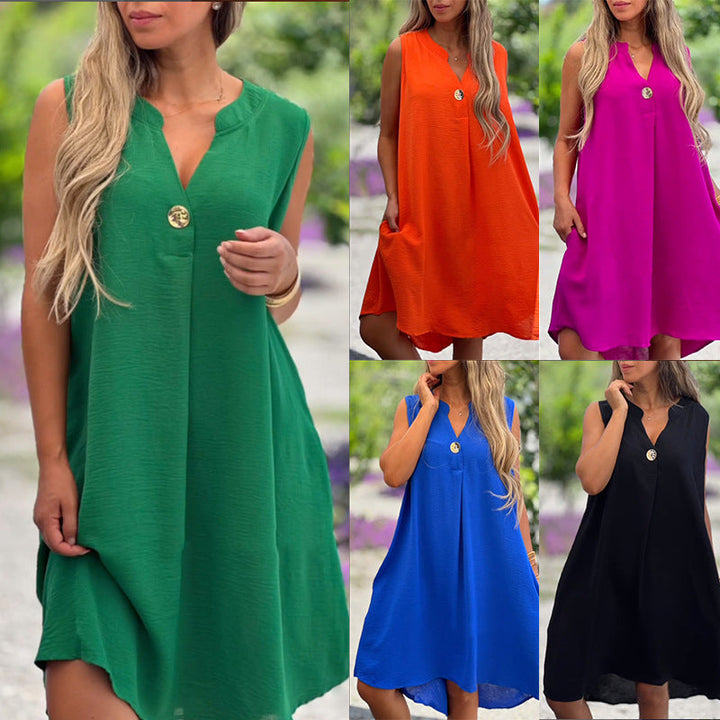 Elsie | Sleeveless V-neck Dress
