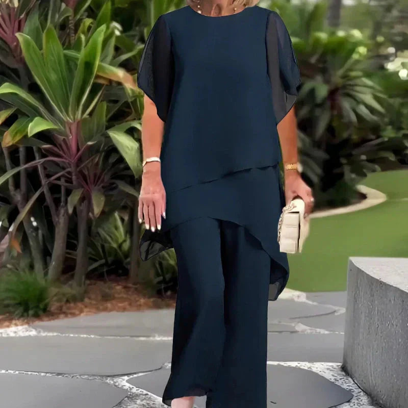 Jorellea™ | Draped Palazzo 2-piece Set