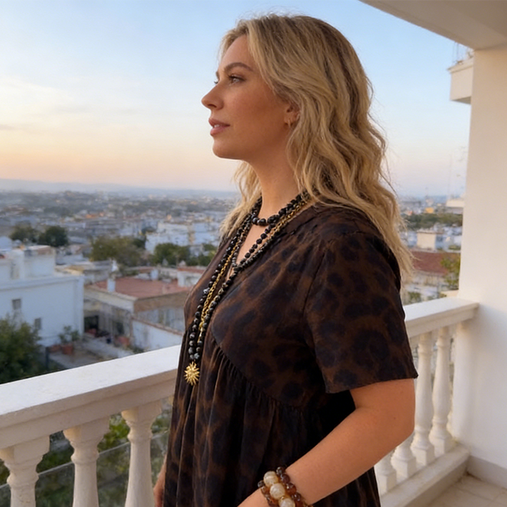 Flonnie™ | Leopard Print V-Neck Maxi Dress